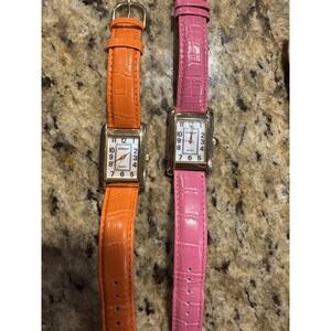 GOSSIP Pink & Gold-Tone Genuine Leather Band Ladies Watch - READ